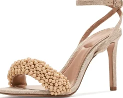 Vince Camuto Arleem Beaded Band Ankle Strap High Heel Sandals Women's
