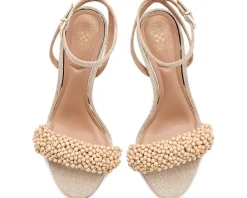 Vince Camuto Arleem Beaded Band Ankle Strap High Heel Sandals Women's