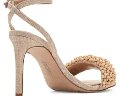 Vince Camuto Arleem Beaded Band Ankle Strap High Heel Sandals Women's