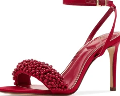 Vince Camuto Arleem Beaded Band Ankle Strap High Heel Sandals Women's