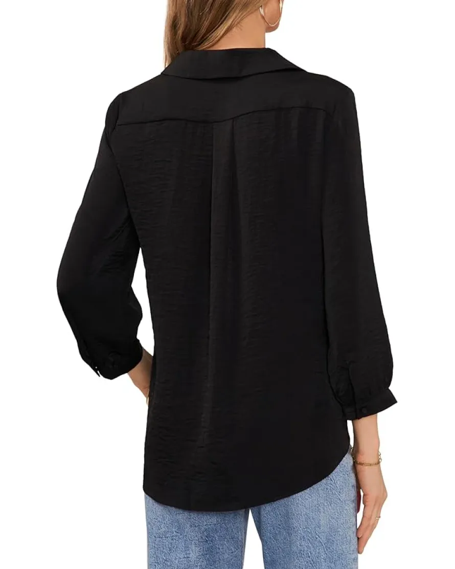 Vince Camuto Collared Long Sleeve Blouse With Shirtale Women's