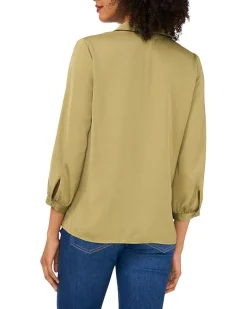Vince Camuto Collared V-Neck Long Sleeve Blouse Women's