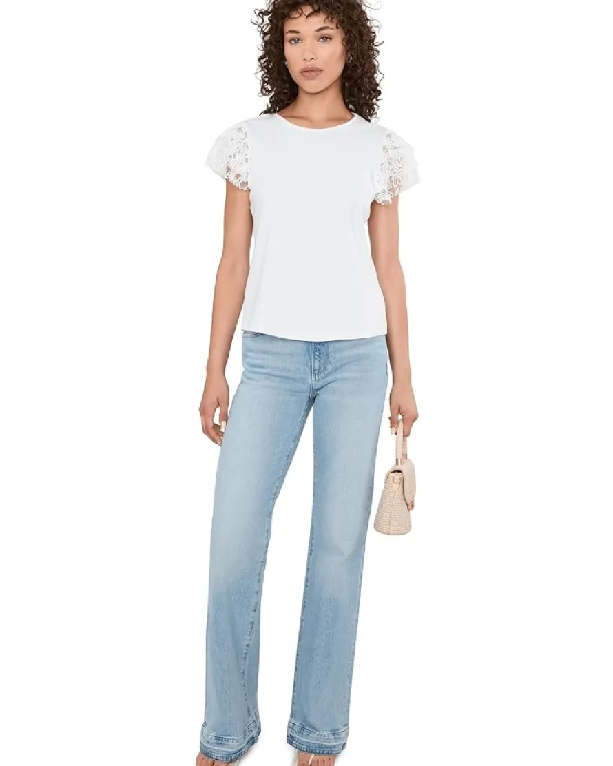 Vince Camuto Crew Neck Blouse W Ruffle Sleeves Women's