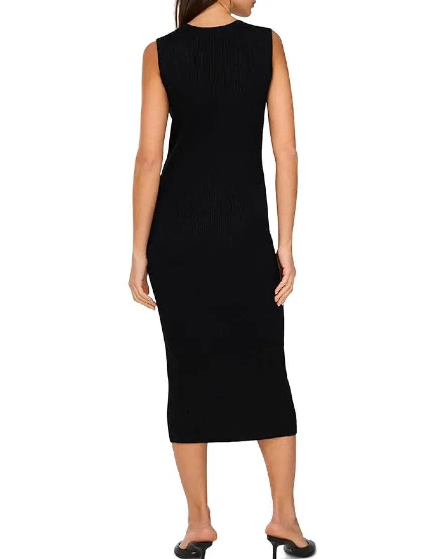 Vince Camuto Crew Neck Tank Dress With Embroidery Mesh Women's