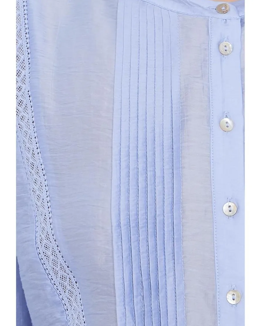 Vince Camuto Crew Neck With Pleated Front Women's