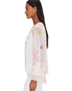 Vince Camuto Double Ruffle Sleeve Blouse Women's