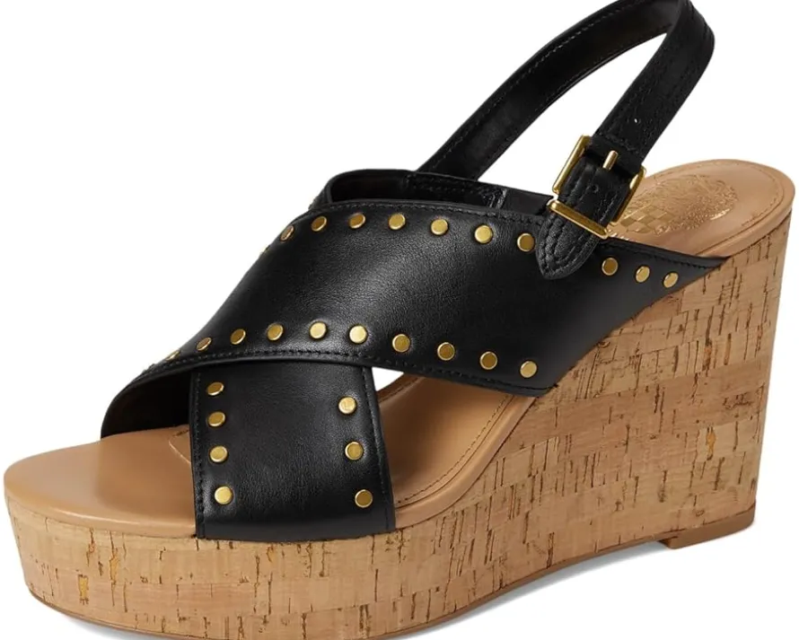 Vince Camuto Ellna Cross-band Wedge Sandals Women's