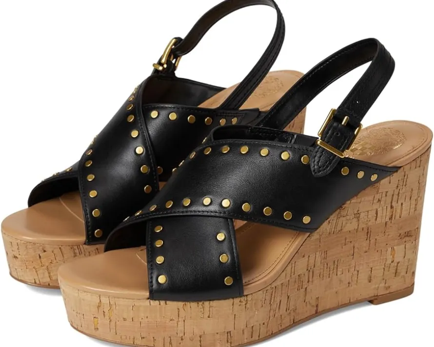 Vince Camuto Ellna Cross-band Wedge Sandals Women's