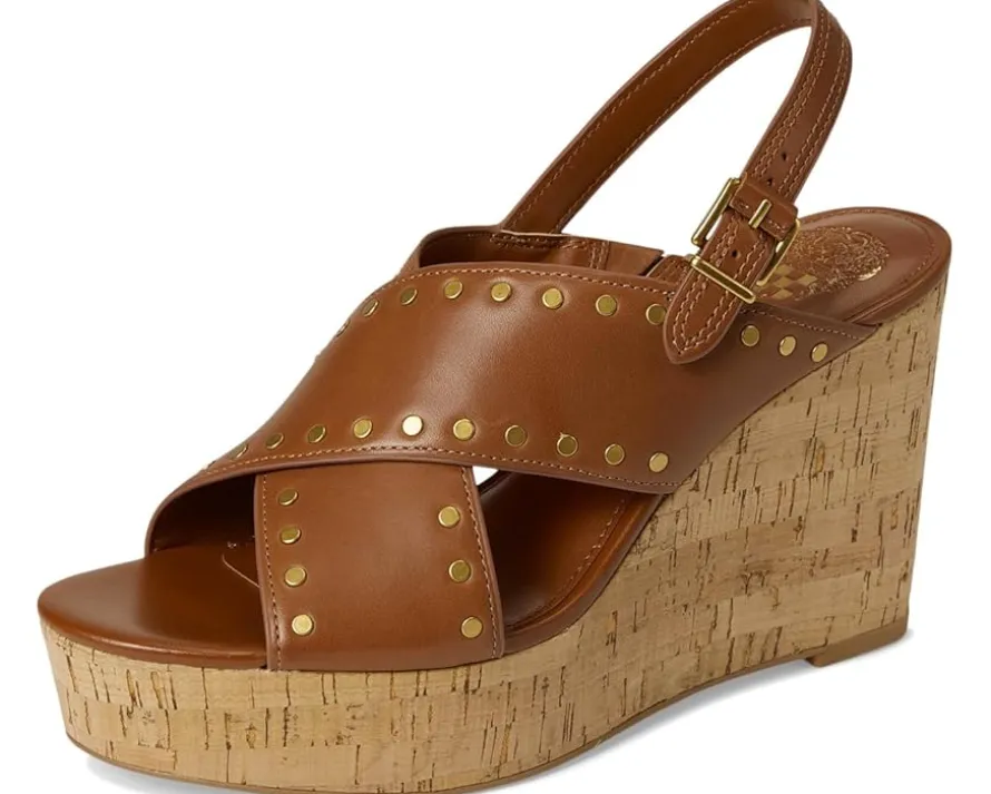 Vince Camuto Ellna Cross-band Wedge Sandals Women's