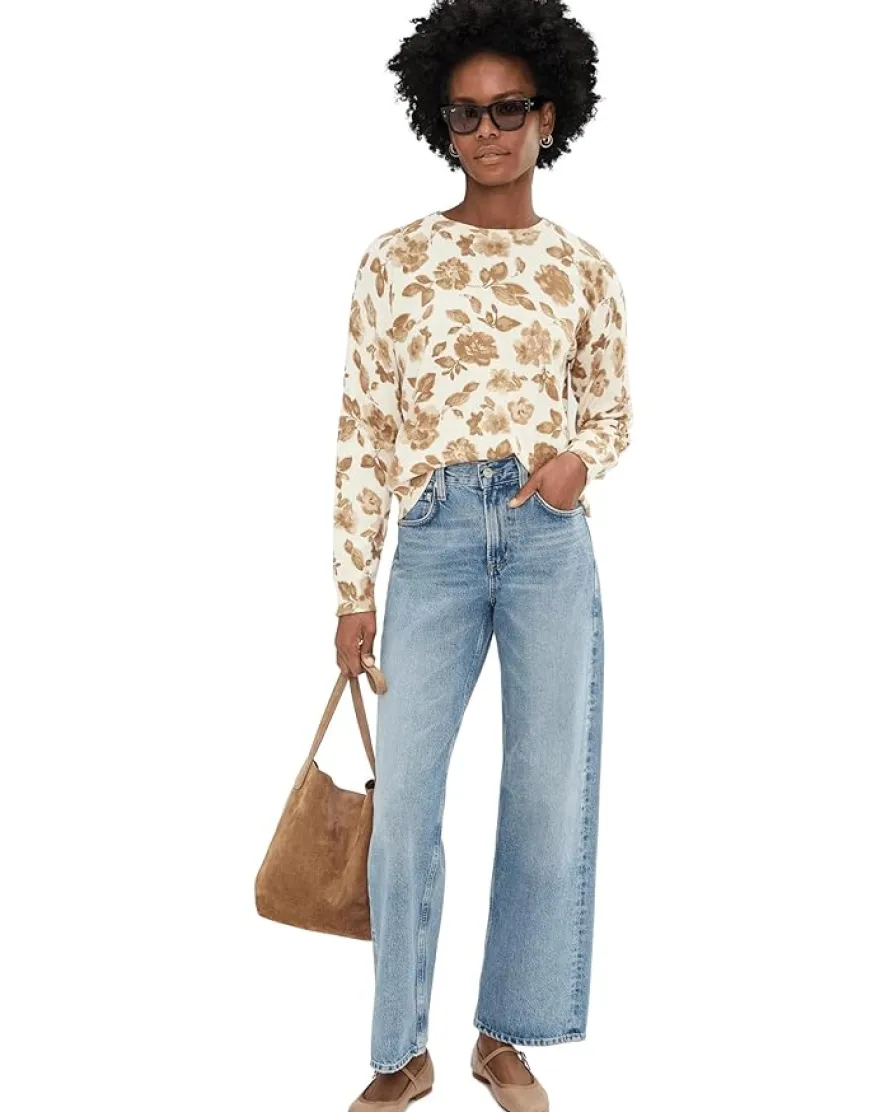 Vince Camuto Floral Printed Crew Neck Women's