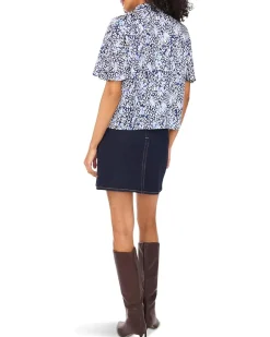 Vince Camuto Flutter Sleeve Collar Button-Down Women's