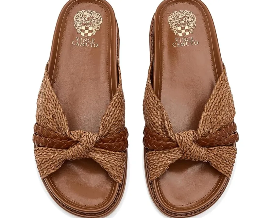 Vince Camuto Gryfynn Knotted Woven Slide Sandals Women's