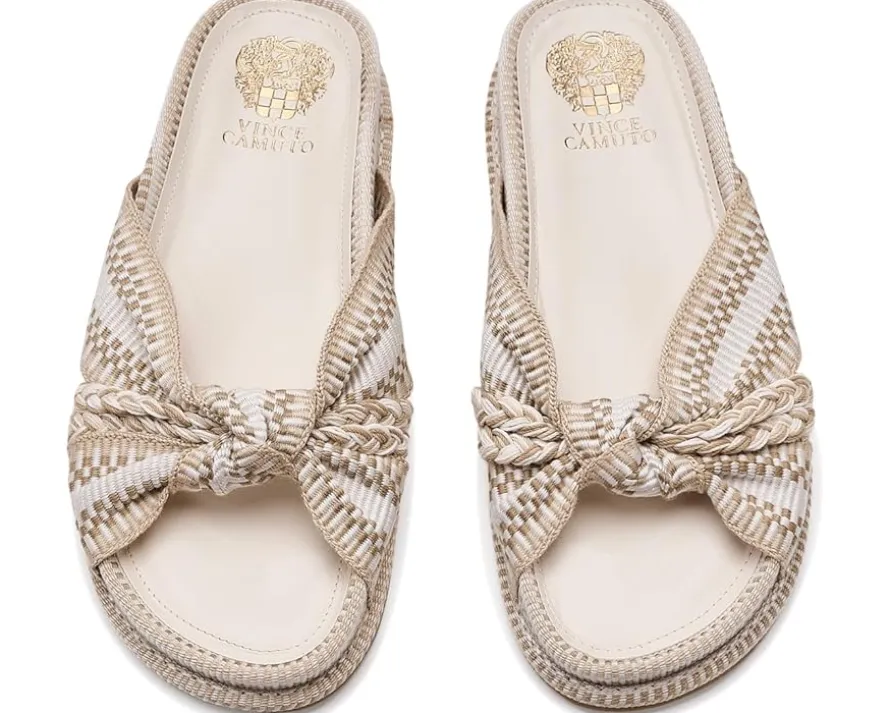 Vince Camuto Gryfynn Knotted Woven Slide Sandals Women's