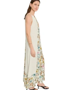Vince Camuto High Neck Flowy Maxi With Trim Women's