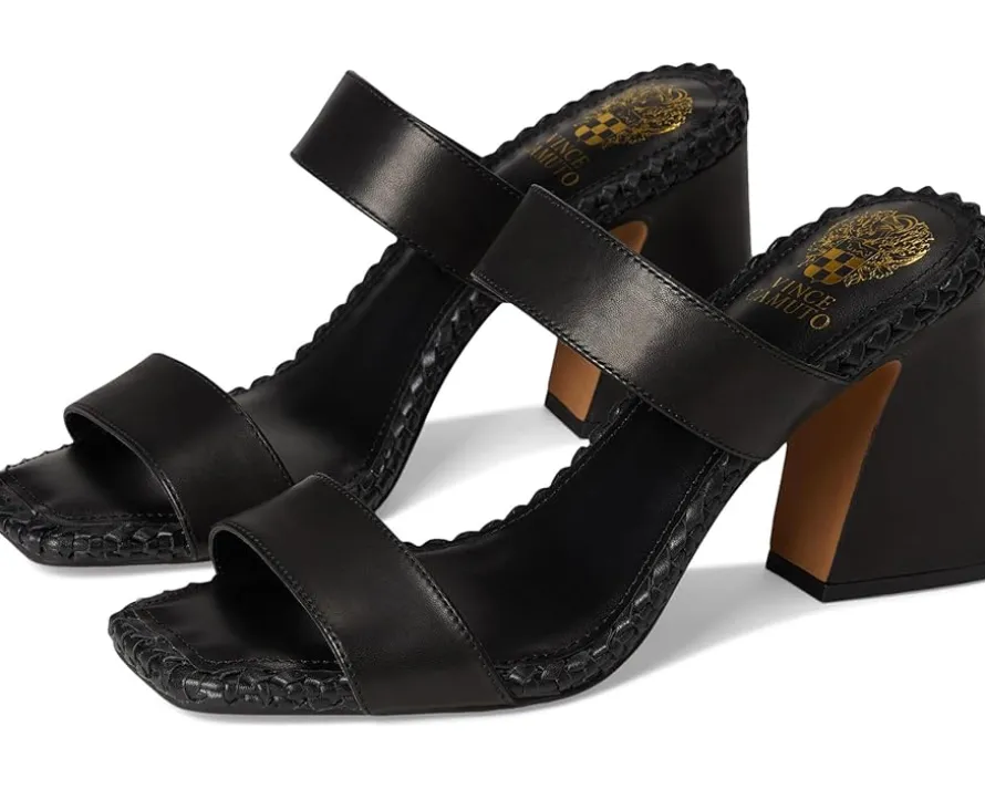 Vince Camuto Kaden Stitched Block Heel Mule Sandals Women's
