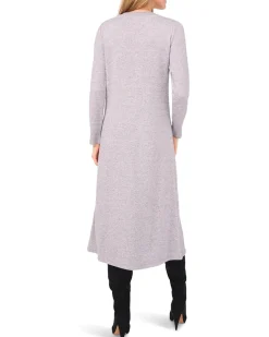 Vince Camuto Long Sleeve Midi Dress With Rib Trim Women's