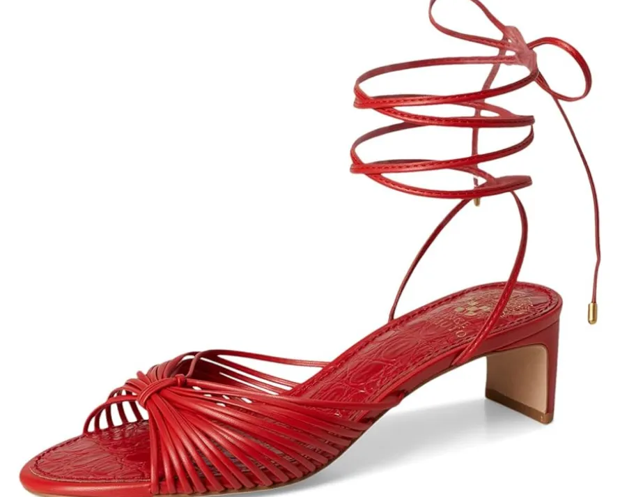 Vince Camuto Lory Ankle Wrap Kitten Heel Sandals Women's