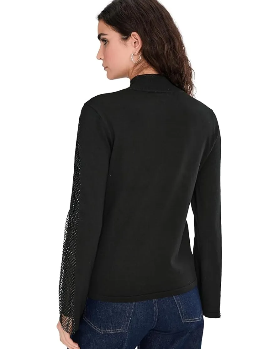 Vince Camuto Mock Neck Bell Sleeve with Rhinestone Women's
