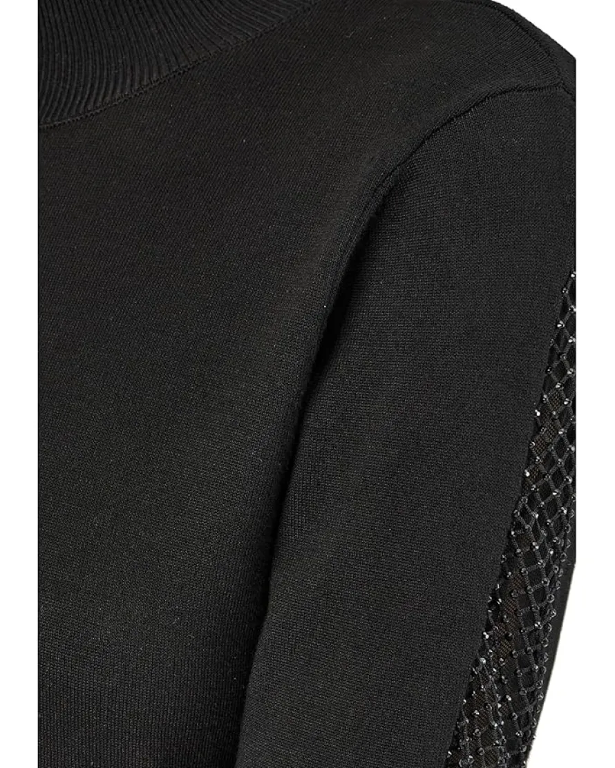 Vince Camuto Mock Neck Bell Sleeve with Rhinestone Women's