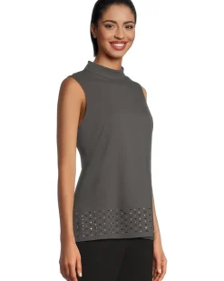Vince Camuto Mock Neck Sleeveless Tunic Women's