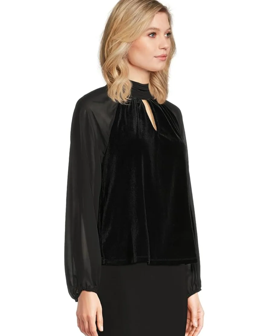 Vince Camuto Mock Neck Top with Long Sleeve Women's