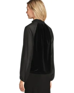 Vince Camuto Mock Neck Top with Long Sleeve Women's