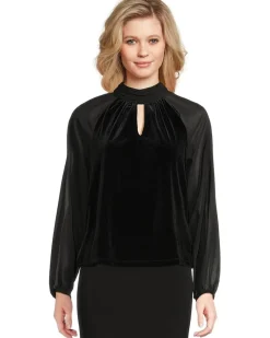 Vince Camuto Mock Neck Top with Long Sleeve Women's