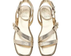 Vince Camuto Neiko Double Buckle Strappy Flat Sandals Women's