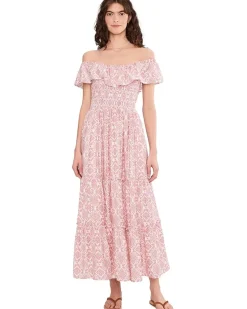 Vince Camuto Off The Shoulder Ruffle Tier Dress With Smock Women's