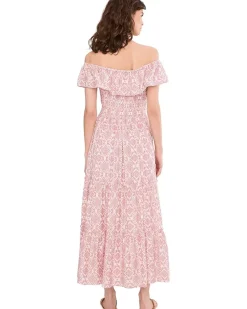 Vince Camuto Off The Shoulder Ruffle Tier Dress With Smock Women's