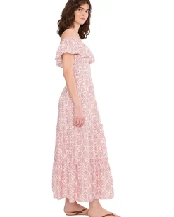 Vince Camuto Off The Shoulder Ruffle Tier Dress With Smock Women's