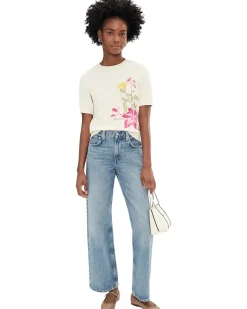 Vince Camuto Placed Print Crew Neck Women's
