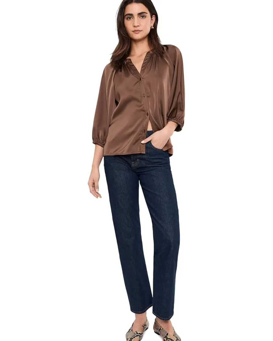 Vince Camuto Raglan Sleeve Button-Down Blouse Women's