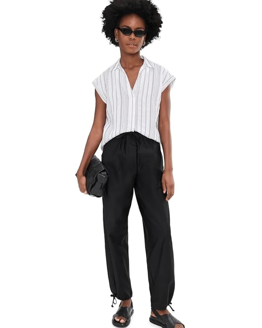 Vince Camuto Relaxed Collar Short Sleeve Blouse Women's
