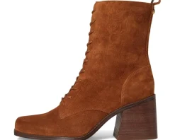 Vince Camuto Safina Lace Up Block Heel Combat Bootie Women's