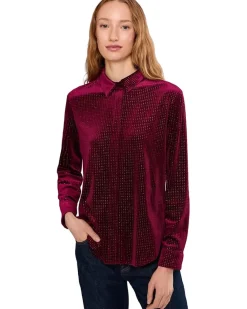 Vince Camuto Sequin Button Front Shirt Women's
