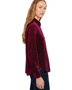 Vince Camuto Sequin Button Front Shirt Women's