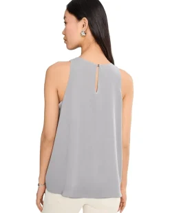 Vince Camuto Shirred Neck Sleevless Blouse Women's