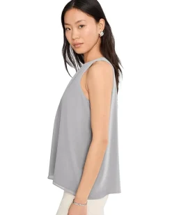 Vince Camuto Shirred Neck Sleevless Blouse Women's