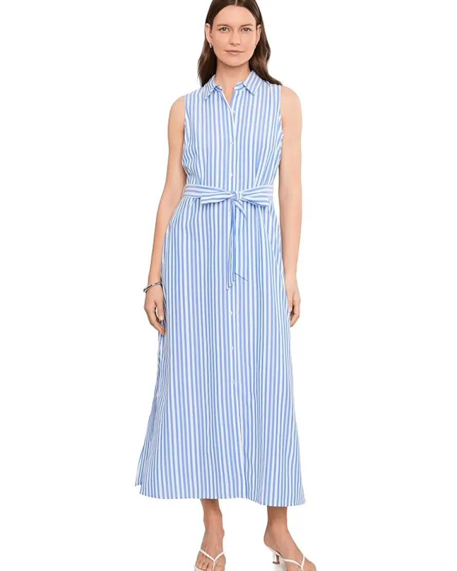 Vince Camuto Sleeveless Button-up Maxi Dress With Sash Women's
