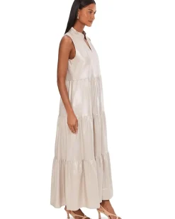 Vince Camuto Sleeveless Tiered Ruffle Maxi with Smocked Waist Women's