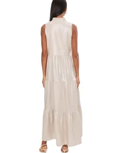 Vince Camuto Sleeveless Tiered Ruffle Maxi with Smocked Waist Women's