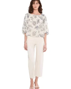 Vince Camuto Square Neck Bubble Blouse Women's