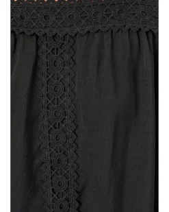 Vince Camuto Square Neck Lace Yoke Blouse Women's