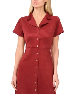 Vince Camuto Tie Back Button Down Midi Dress Women's