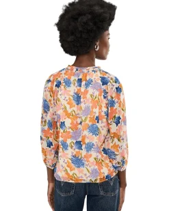 Vince Camuto Tie Neck Peasant Sleeve Blouse with Tie Women's