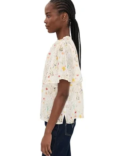 Vince Camuto Tie Neck Pincess Sleeve Blouse Women's