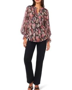 Vince Camuto V-Neck Balloon Sleeve Blouse Women's