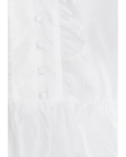 Vince Camuto V-neck Double Ruffle Buttondown Top W/ Peplum And Flutter Sleeve Women's