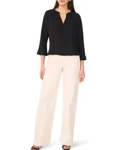 Vince Camuto V-Neck Pleated Front 3/4 Sleeve Women's